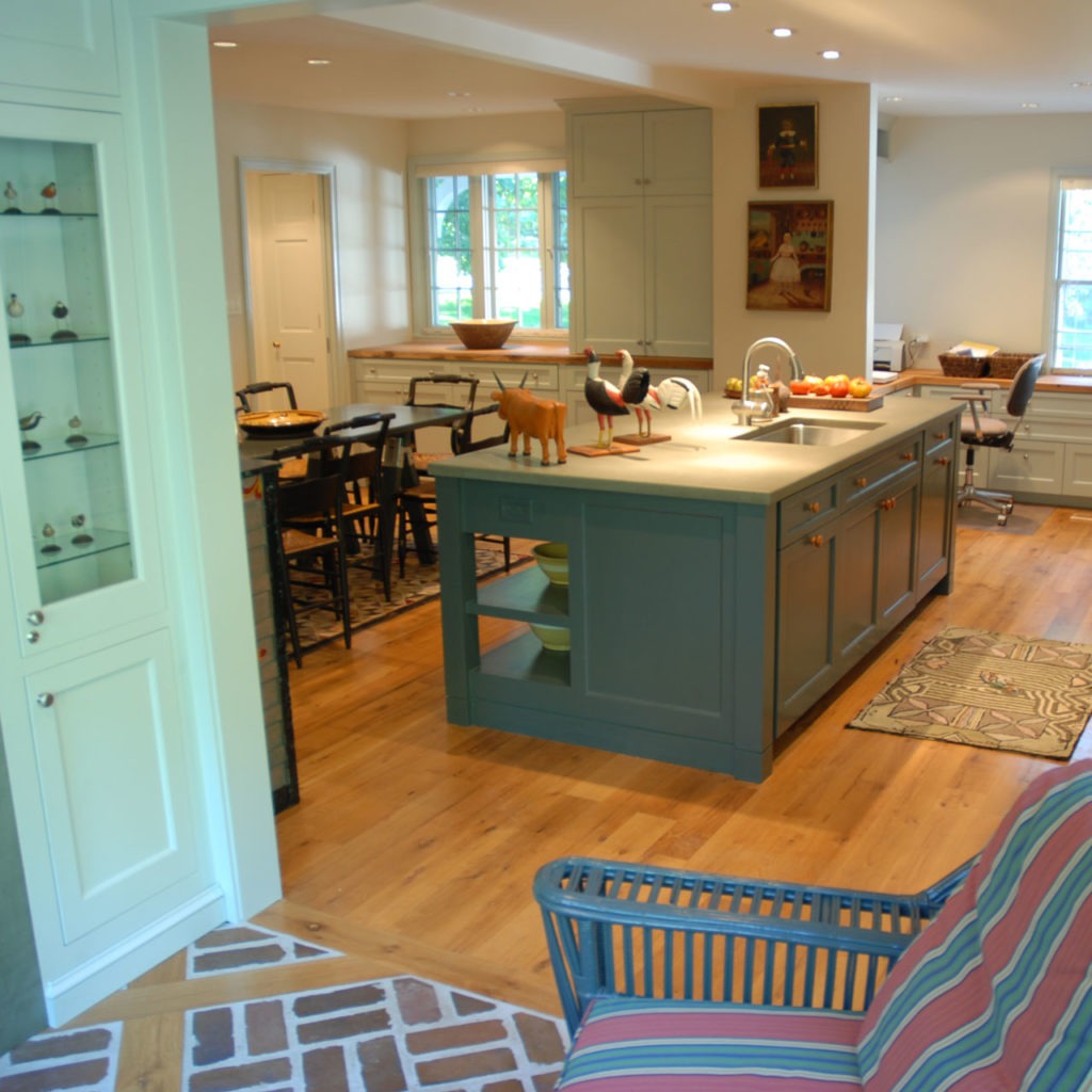 Kitchen with White Oak Floor and Hickory Countertops