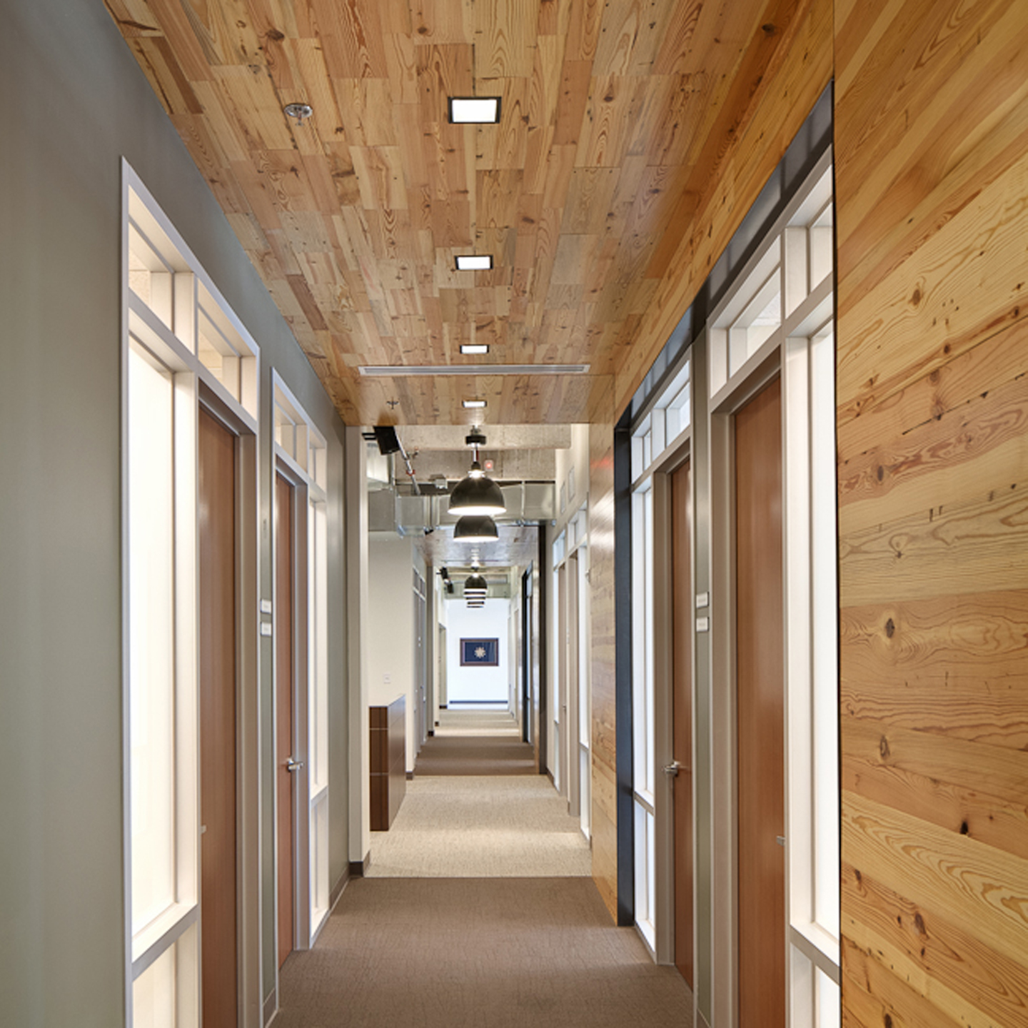 Modern Wood Hallway Wall