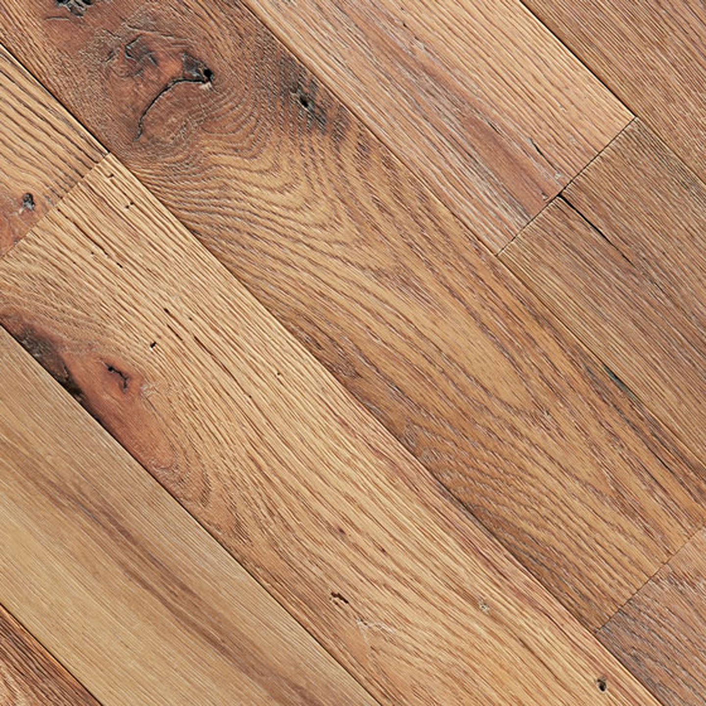 Wire Brushed Reclaimed Oak Flooring 