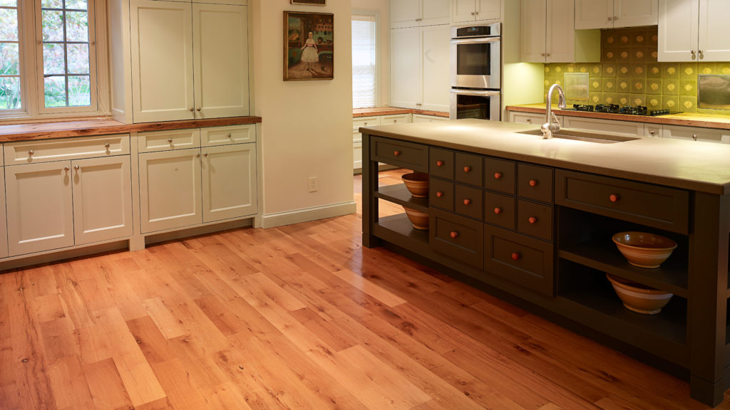 Kitchen with White Oak Floor and Hickory Countertops