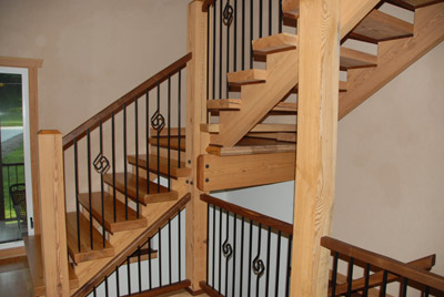 Wood stairs