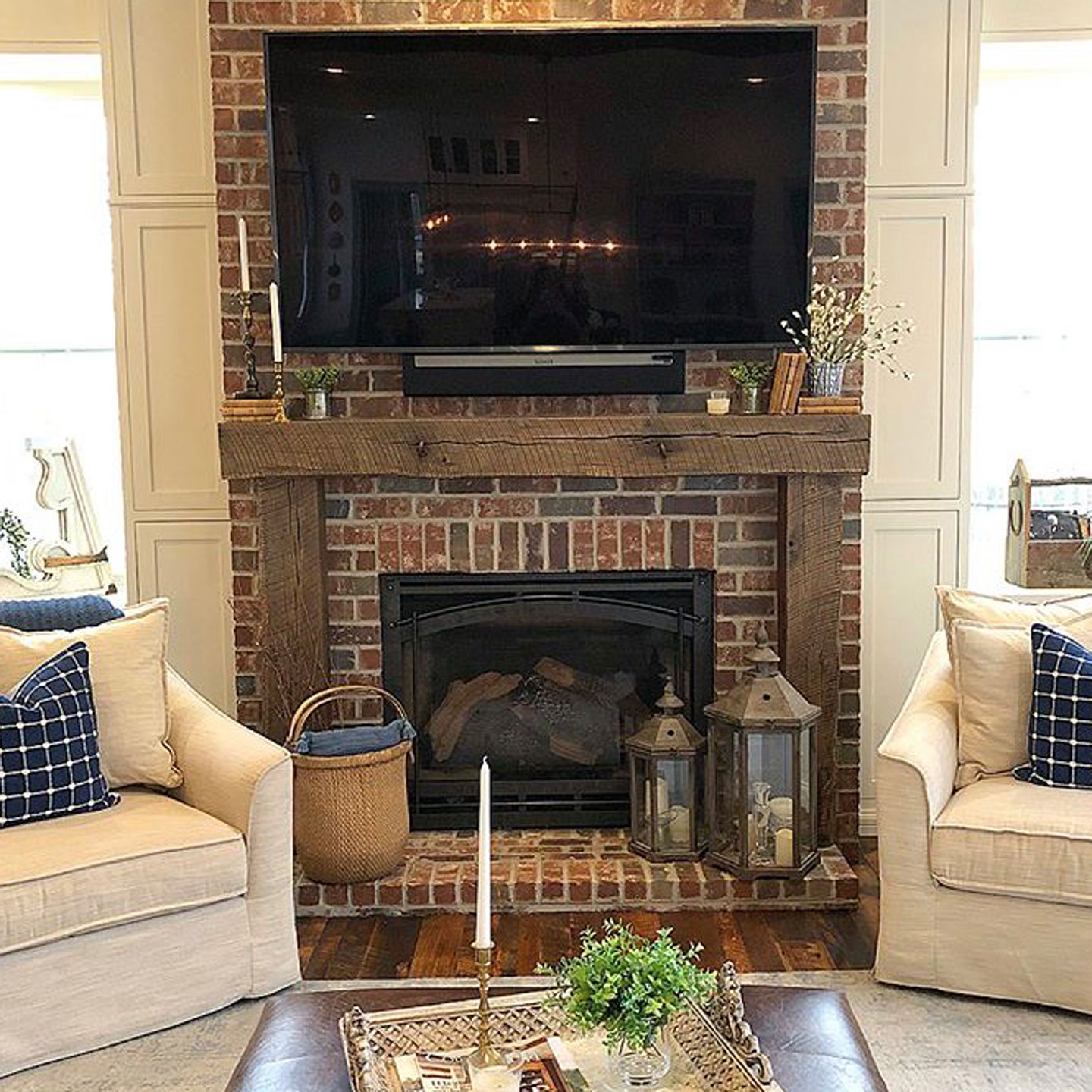 Rough Sawn Wood Fireplace Mantel - Unfinished