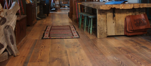 wide plank rustic flooring