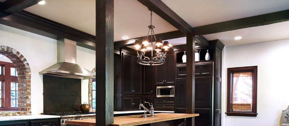 kitchen rustic beams