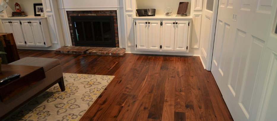 deep walnut floor planks