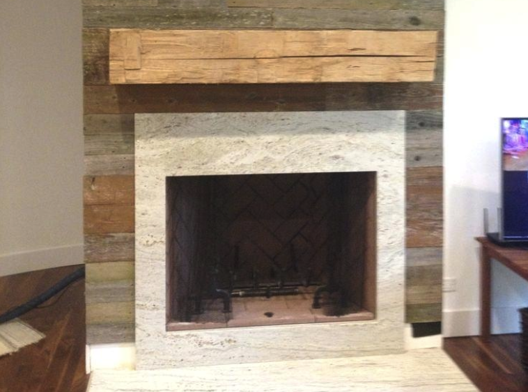 Reclaimed Wood Fireplace Create A, Wood Plank Fireplace Surround Ideas