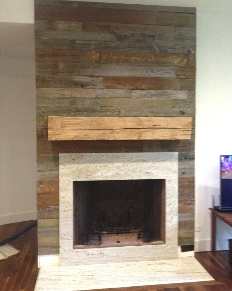 wood fire place surround