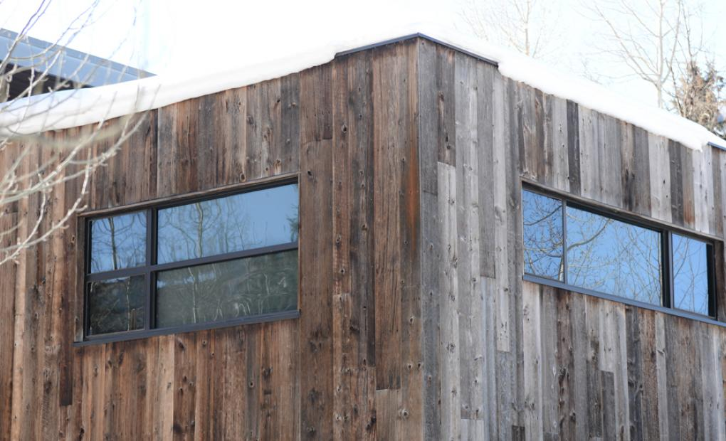 modern vertical wood siding