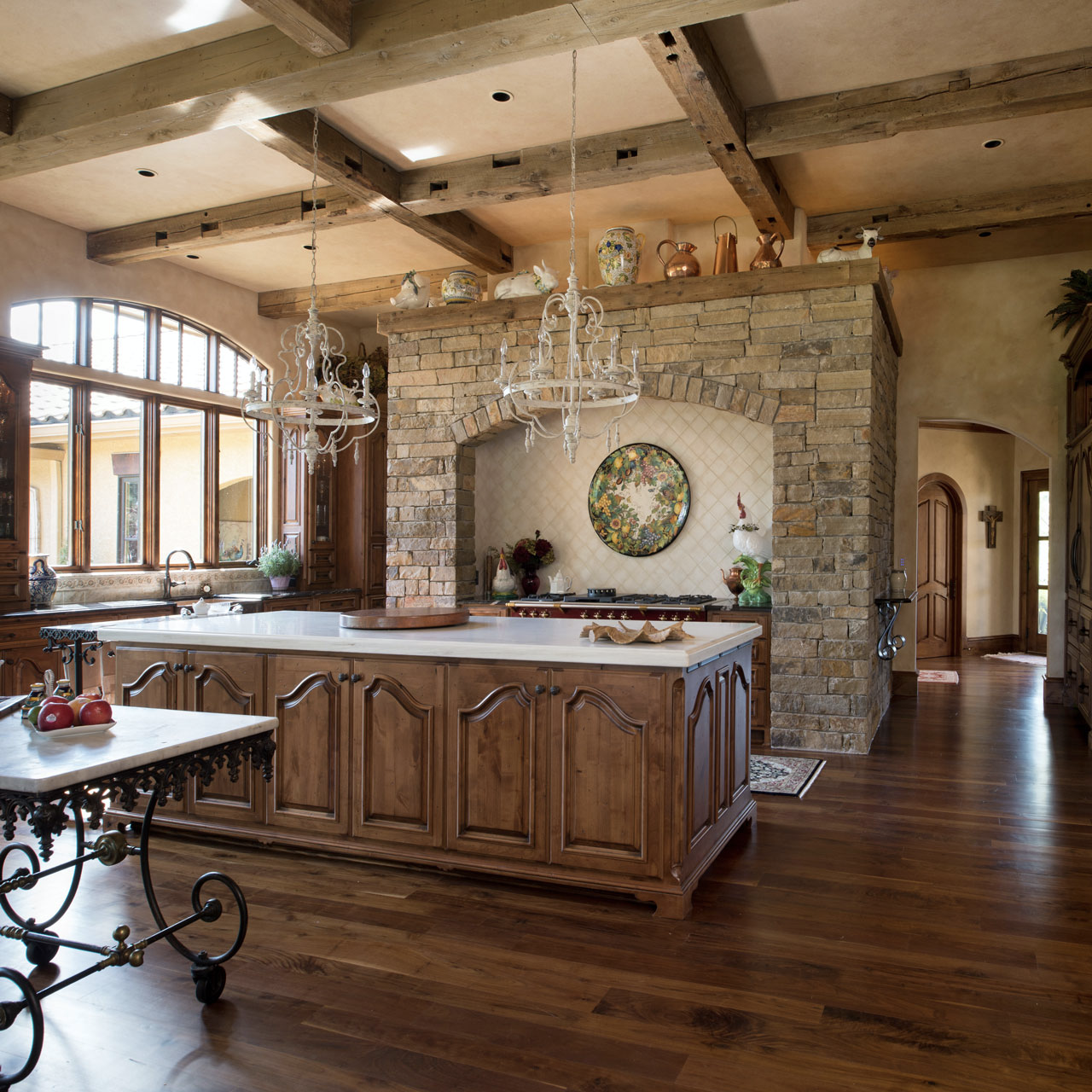 dark and rich walnut flooring