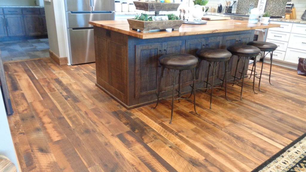 Rustic Oak Flooring with low-sheen finish.