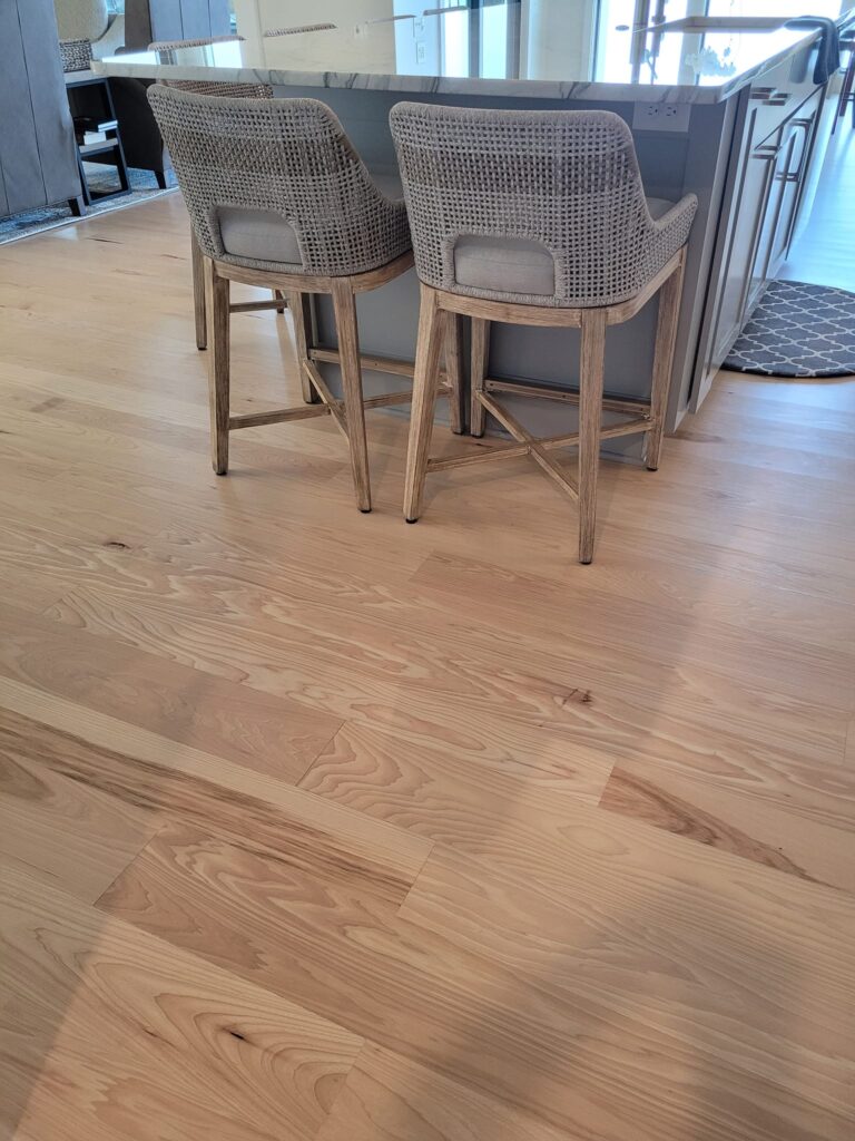 Hickory Flooring with Fresh Garlic Stain
